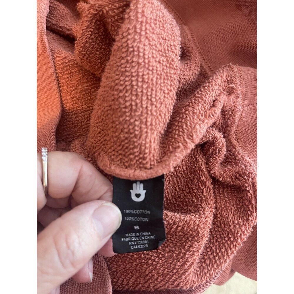 Spiritual Gangster x Peloton Women's Peach Pullover French Terry Sweatshirt Sz S - Picture 9 of 10